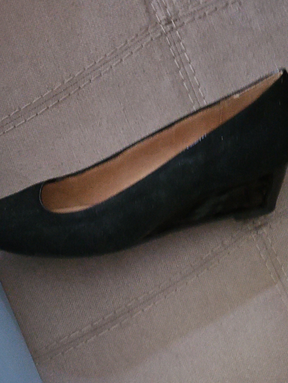 Life Stride Black Suede Wedge Pump
